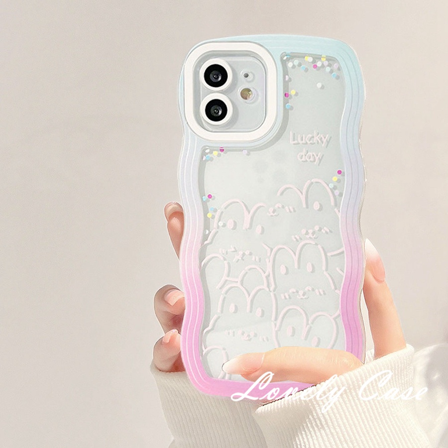 IPhone 14 13 12 11 Pro Max SE2020 X XR Xs Max 7 8 6 6s PlusỐp Điện Thoại Viền Lượn Sóng Màu Gradient Hình Động Vật Cho