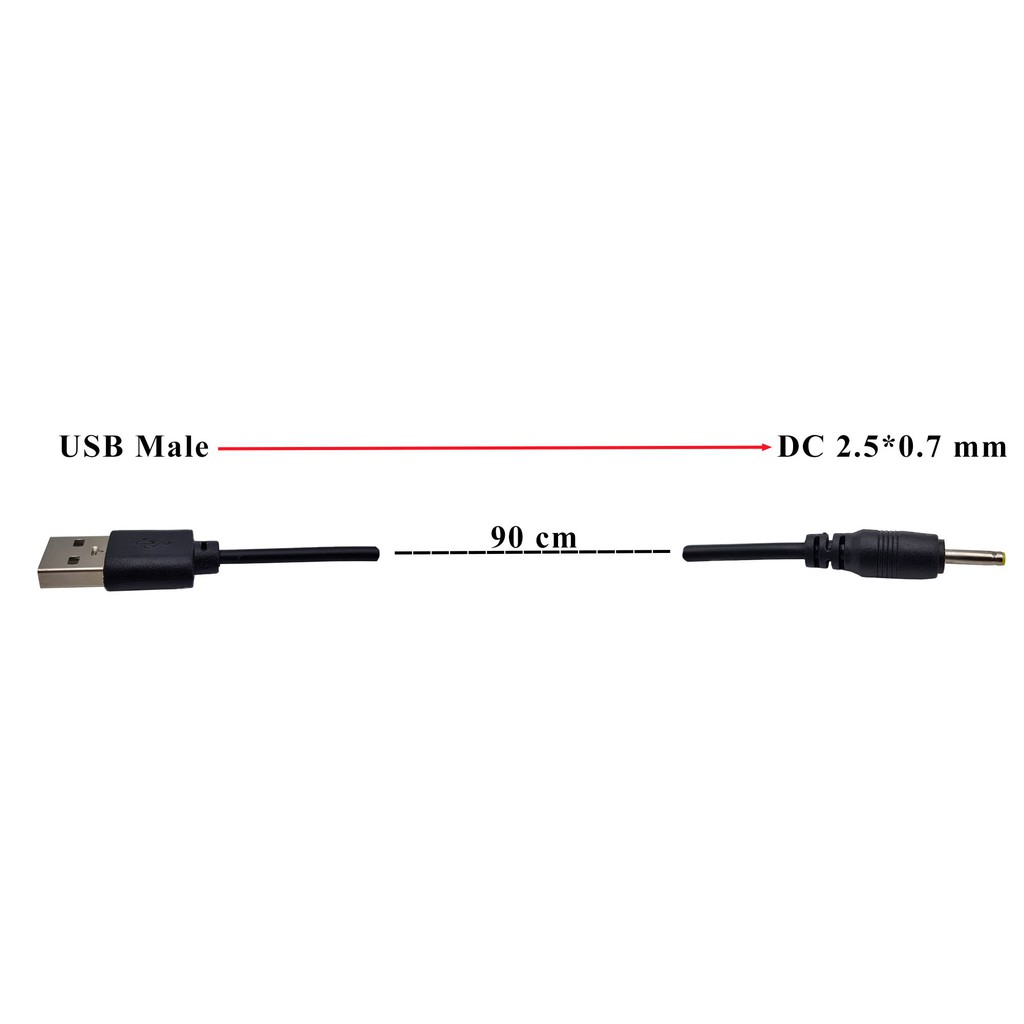 Dây USB sang DC 2.5x0.7mm