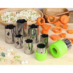 Sét 8 khuôn inox tạo hình rau củ quả