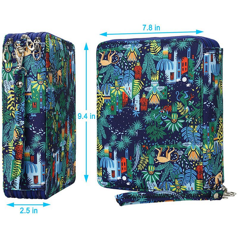 Hộp Đựng Bút Chì Màu 120 Ngăn Bằng Vải Oxford Tiện Dụng