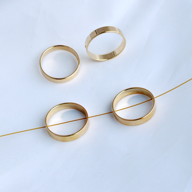 Set 10 Vòng Tròn Màu Sắc 14K Đường Kính 10mm/14mm/18mm Dùng Xỏ Hạt Làm Đồ Thủ Công diy