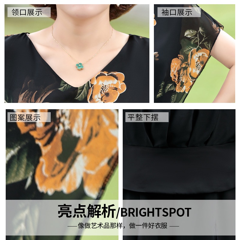 Đồ trung niên Bộ vest trung nien nu Bộ nữ trung tuổi sang trọng áo cộc tay trung niên nữ cao cấp Set Áo Thun Ngắn Tay Màu Sắc Kèm Quần Lửng Thời Trang Cho Phụ Nữ Trung Niên