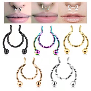 Khuyên xỏ mũi giả hình vành móng ngựa cá tính
