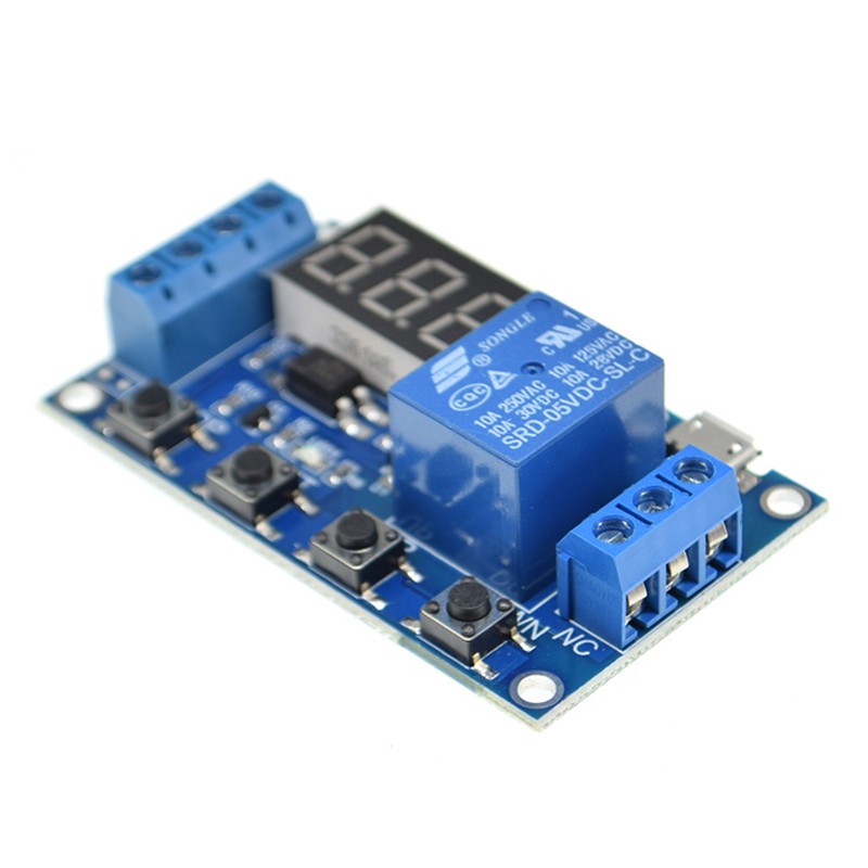 Mô đun rơ le thời gian DC 6V-30V 1 kênh 5V OFF / ON 999 chuyên dụng cho Arduino