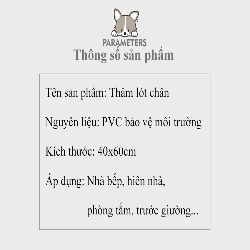 Thảm Lau Chân Chống Trơn Trượt Trong Nhà, Thảm Chùi Chân 3D Siêu Thấm PAPAA.HOME