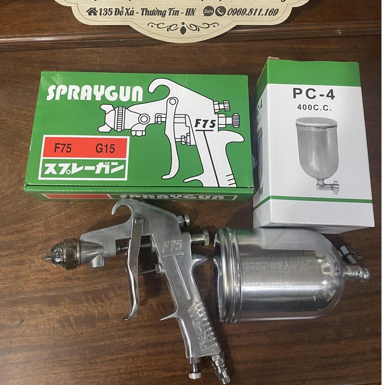 [Mã ICB1219 giảm 25% đơn 50K] Bộ súng phun sơn F75 ( Súng + cốc 400cc ) ⚡️𝐅𝐑𝐄𝐄 𝐒𝐇𝐈𝐏⚡️