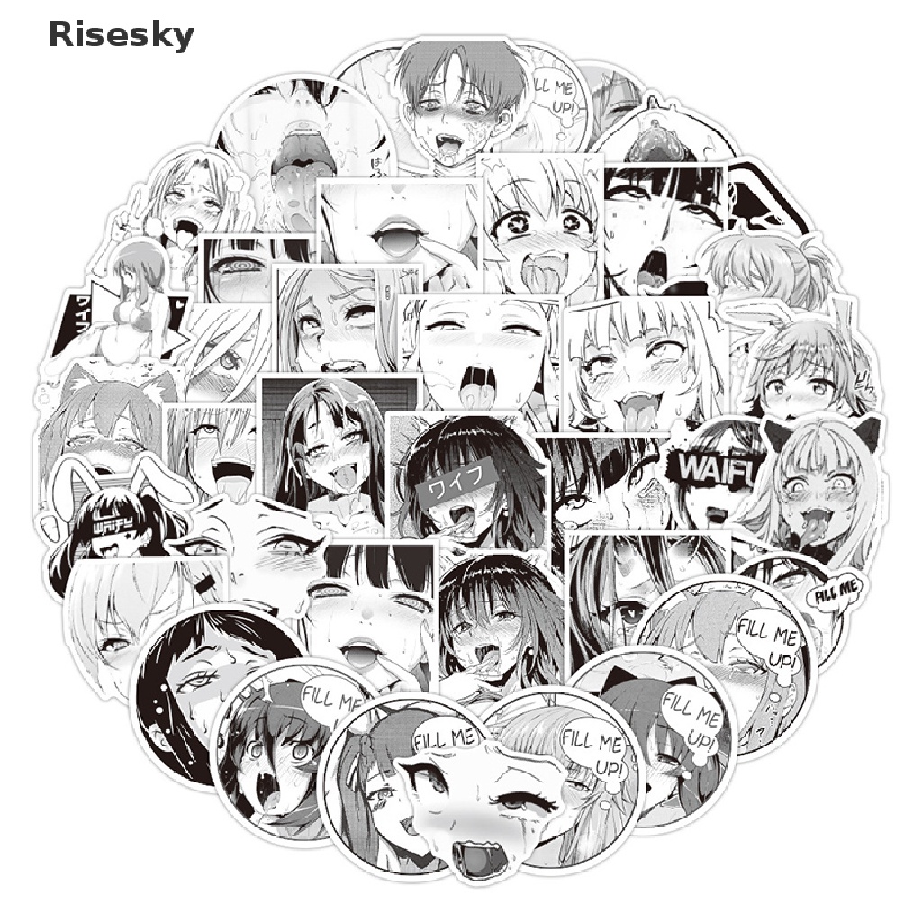 52 miếng dán hình anime quyến rũ làm bằng vinyl cho trang trí máy tính xách tay