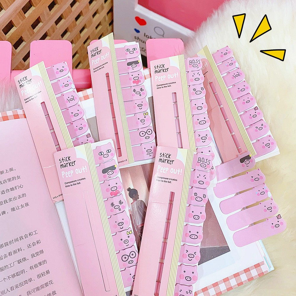 Giấy note bookmark (note marker) hình heo xinh