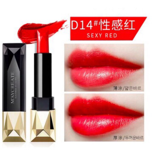 GIÁ SIÊU RẺ Son Thỏi Kim Cương MayCreate Dazzle Color Lipstick Hàng chính hãng