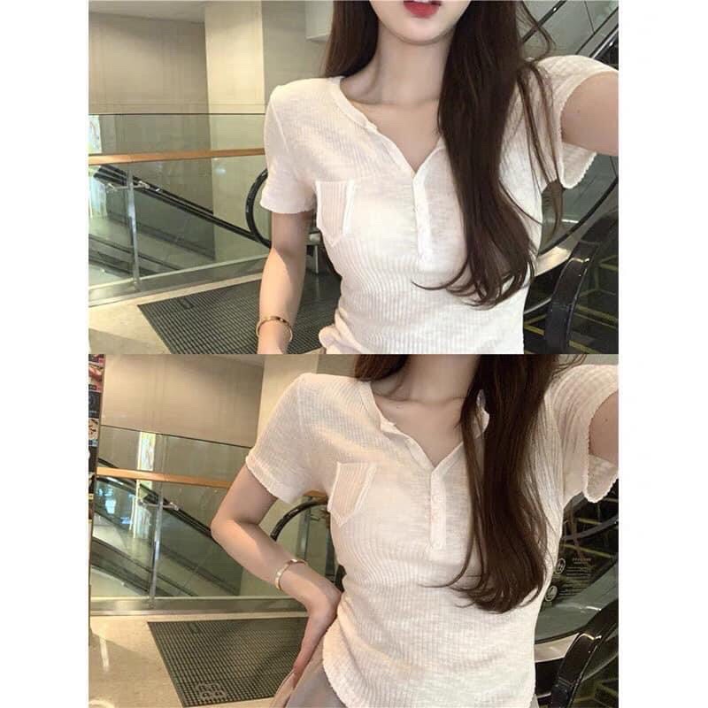 ÁO THUN TĂM CÚC 1 TÚI TAY CỘC MS11082