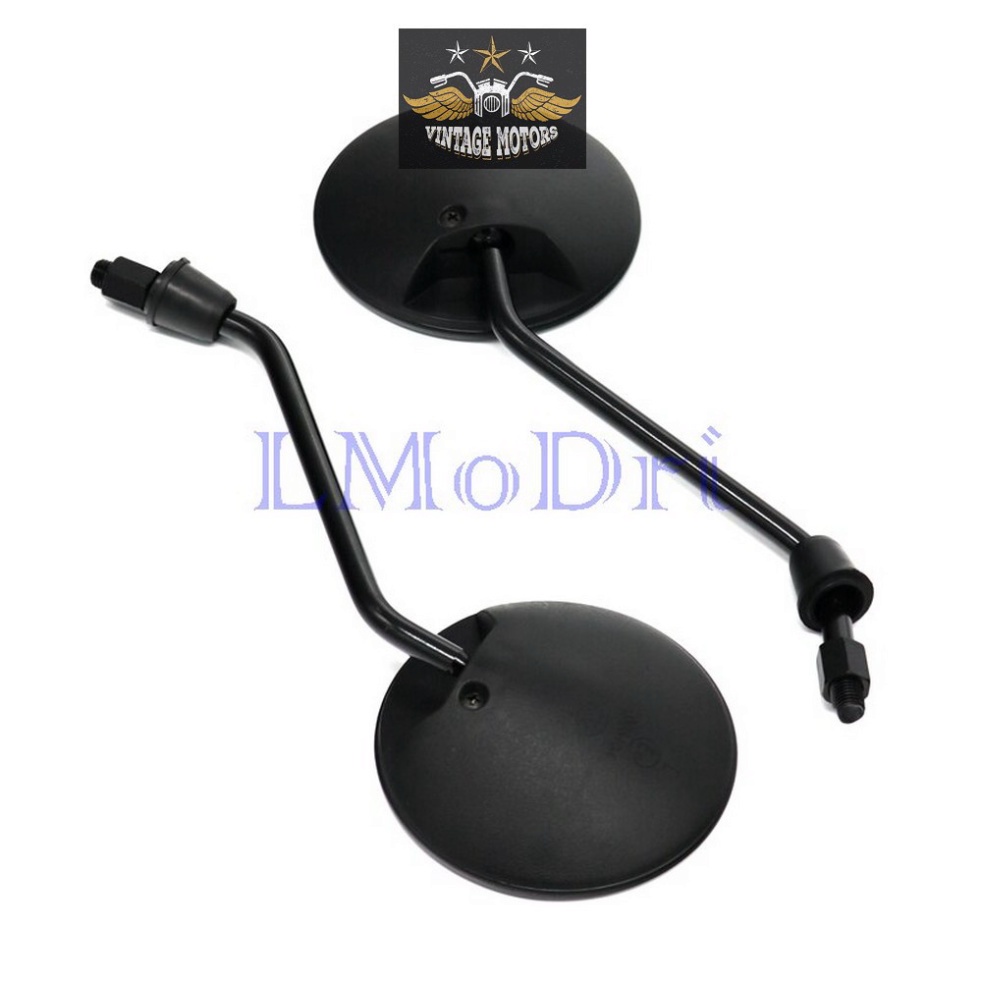 Gương tròn xe máy mặt kính vỏ nhựa gắn lỗ chân gương cho xe máy độ cafe racer tracker win