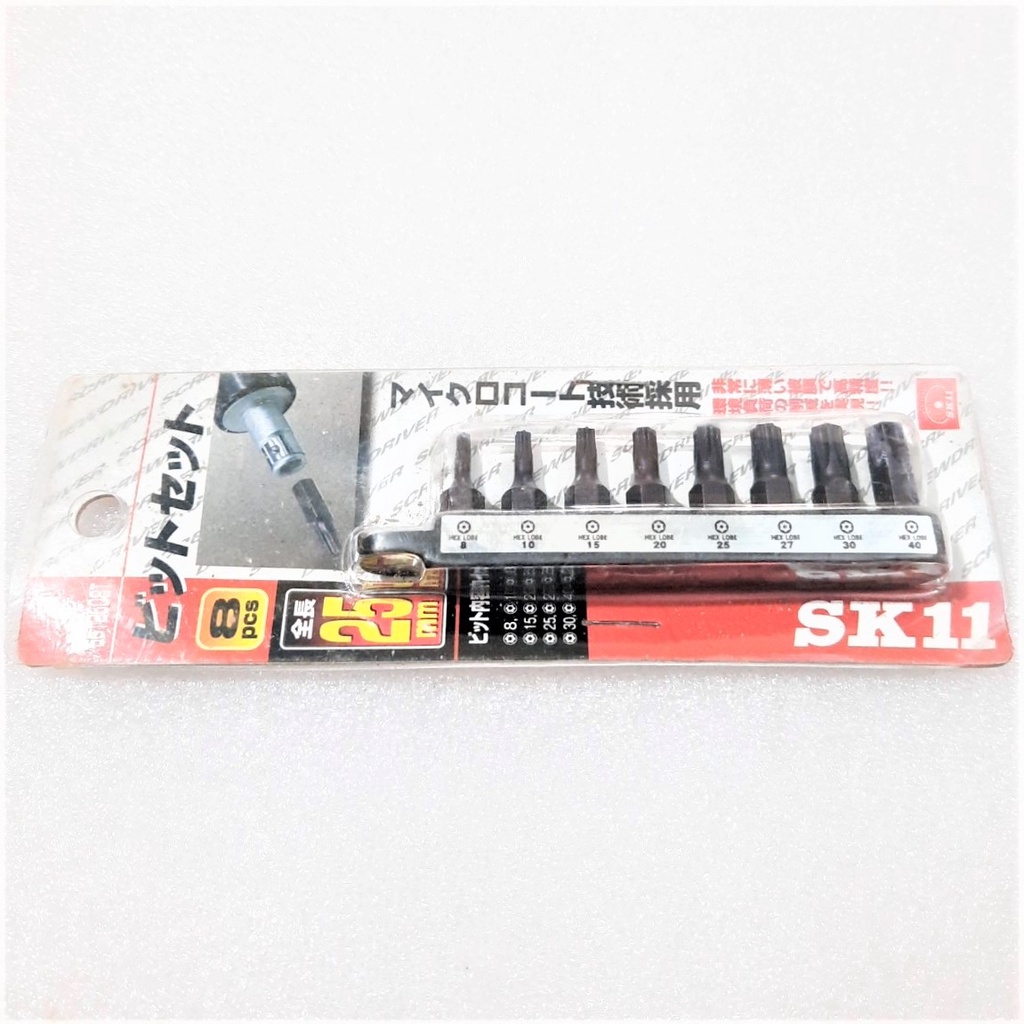 Bộ Mũi Hoa Thị Lục Giác Nhật Có Lỗ Dài 25mm từ T8 đến T40