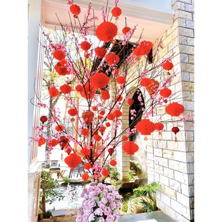 Đèn Lồng Đỏ Trang Trí Tết Loại To 30/35/40/45 Nynon Chống Nước - Siêu Đẹp