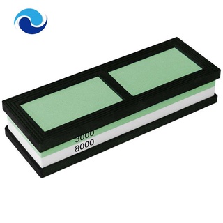 Đá mài dao hai mặt 3000 / 8000 grit giá đỡ