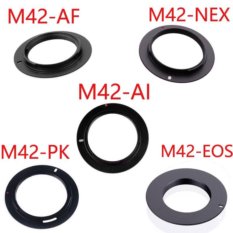 Dành Cho M42-EOS M42-AI M42-AF M42-PK M42-NEX Nhôm M42 Vít Gắn Ống Kính Adapter Cho Canon Nikon Sony