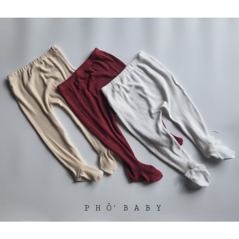 quần tất vải gỗ sồi cho bé