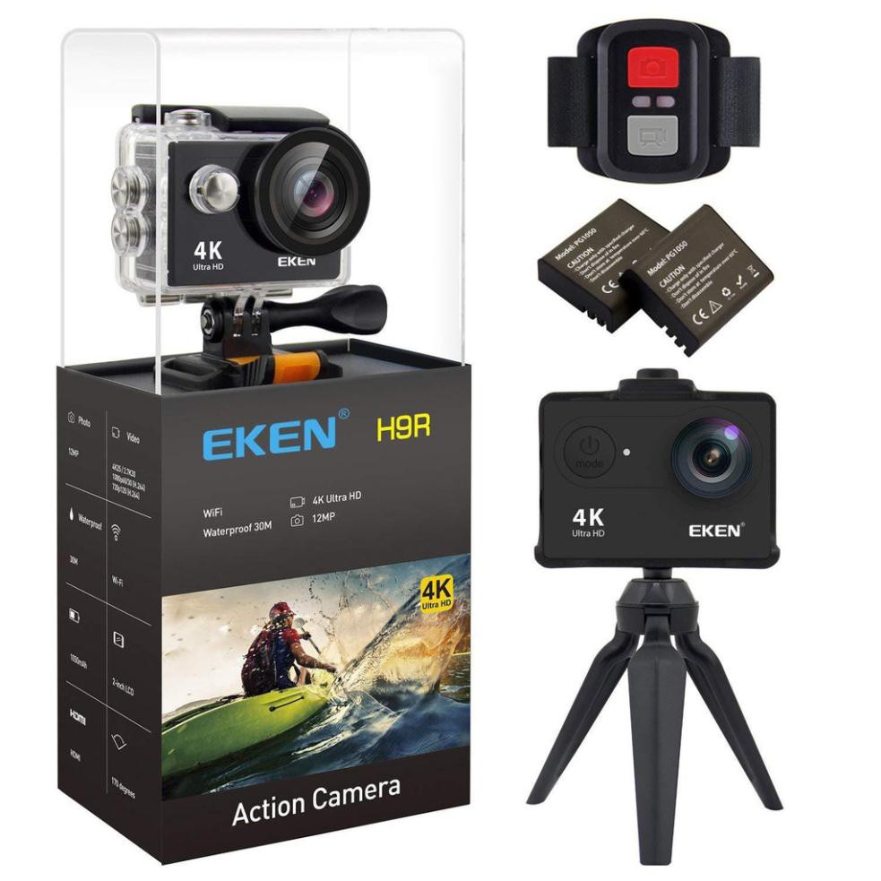 Camera hành trình Eken Ultra HD Wifi quay video 4K tặng đầy đủ bộ phụ kiện sports lắp đặt trên cả ô tô xe máy