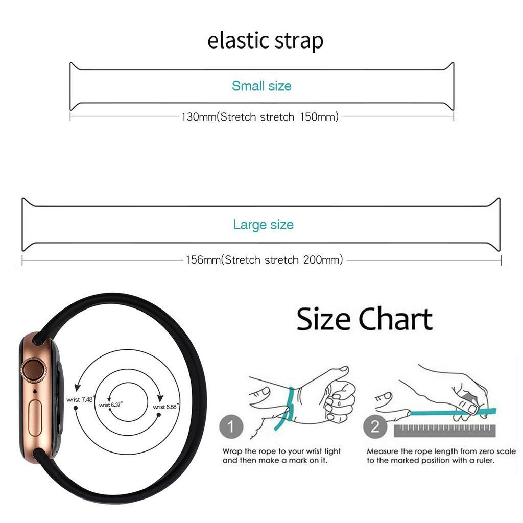 Silicone Solo Loop Strap for Apple Watch Band 44mm 40mm 42mm 38mm Elastic Belt Sports Watchband Bracelet iWatch Serie SE 6 5 4 3