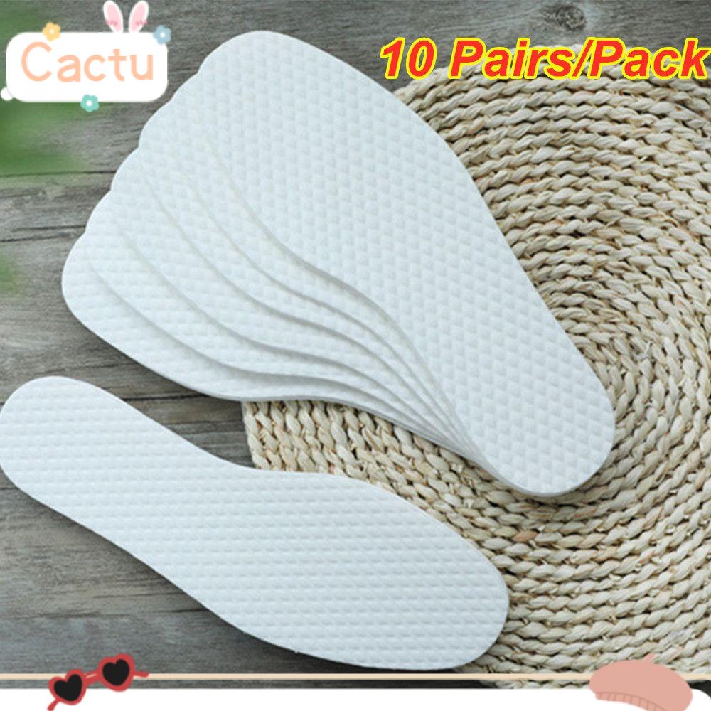 Bộ 10 Cặp Miếng Lót Giày Mềm Mại Thoáng Khí Thấm Hút Mồ Hôi Dùng Một Lần Cho Nam Và Nữ