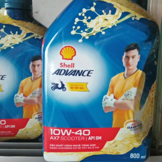 Nhớt shellADVANCE 10W-40AX7 xe tay ga