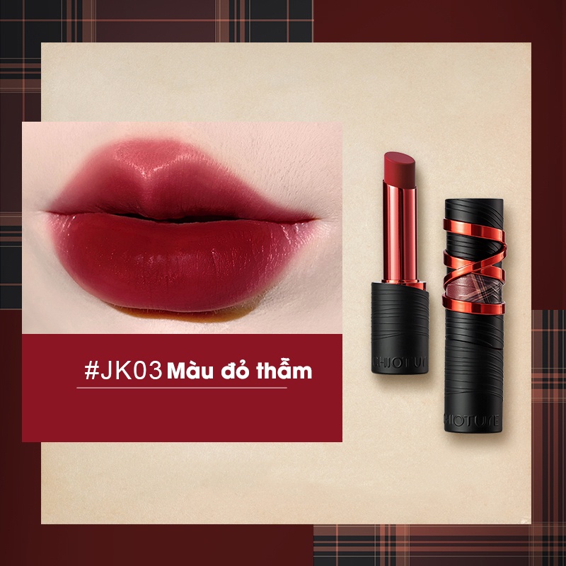 Son thỏi Chioture Silky Matte Lipstick chất son mềm mịn lâu trôi 2.8g