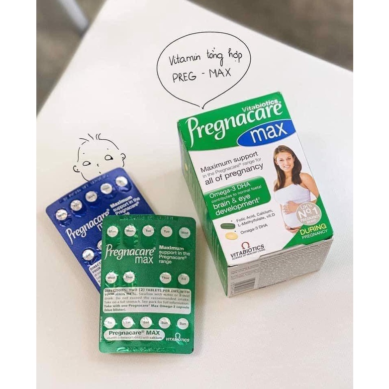 Viên uống Vitamin tổng hợp cho mẹ bầu Pregnacare Max UK - 𝐁𝐞𝐞_𝐡𝐨𝐮𝐬𝐞