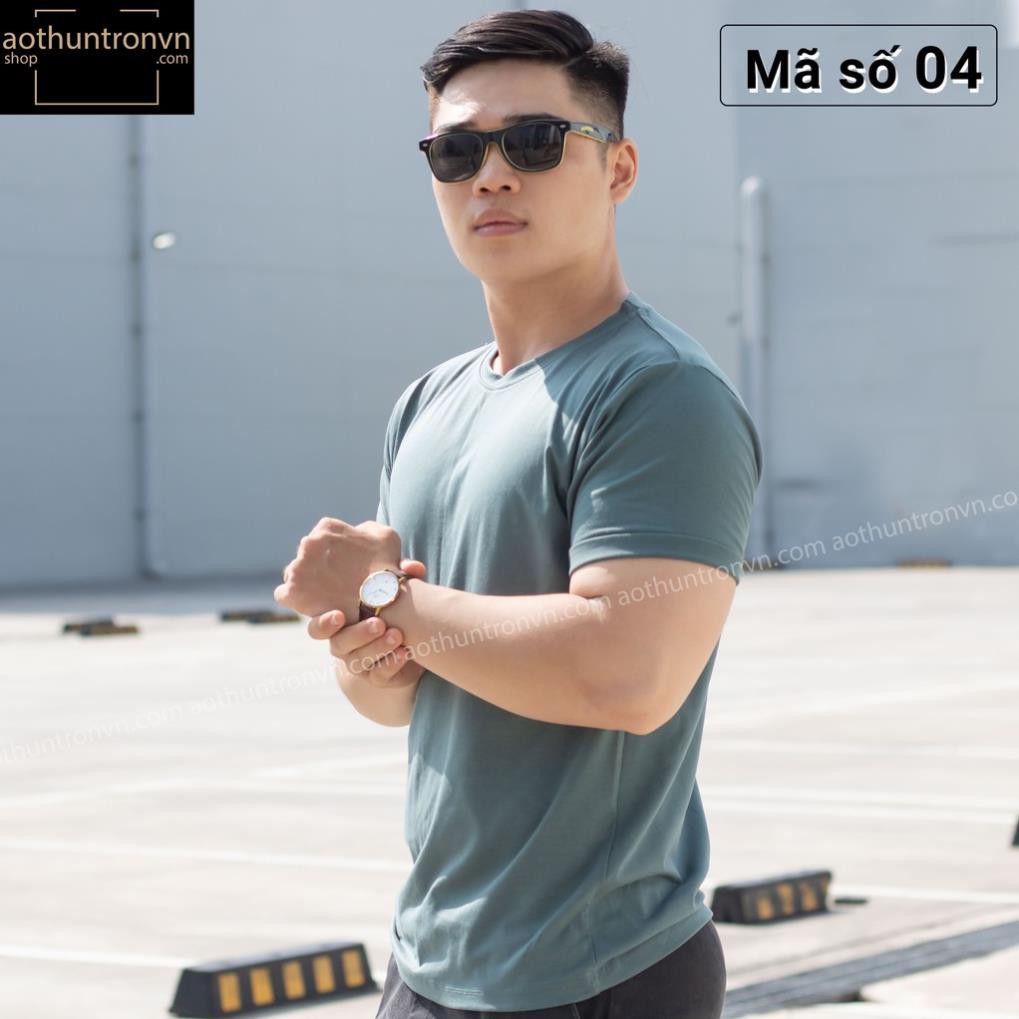 Áo phông nam trơn cotton 4 chiều áo thun ngắn tay cổ tròn RIN STORE phom thiết kế basic suông rộng 😍