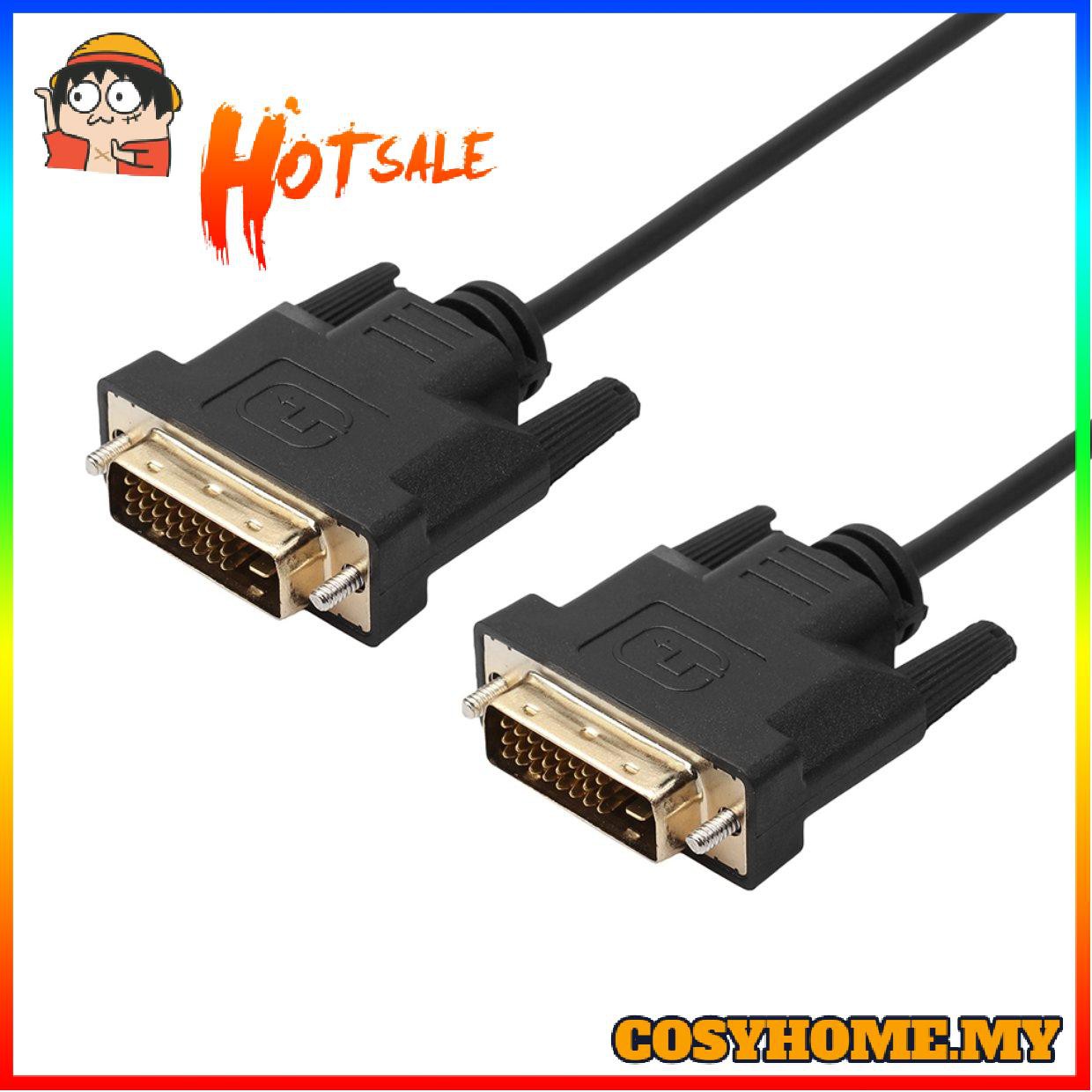 Dây Cáp Chuyển Đổi 1.8m / 3m / 5m Dvi D Sang Dvi-d Gold Male 24 + 1 Pin Dual Link Tv