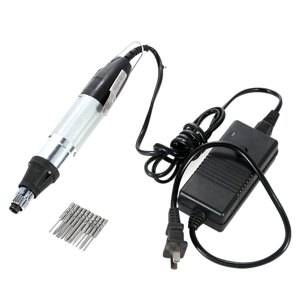 Bộ Tua Vít Điện Ac110V-220V Đa Năng Tiện Dụng Kèm 10 Mũi Thay Thế