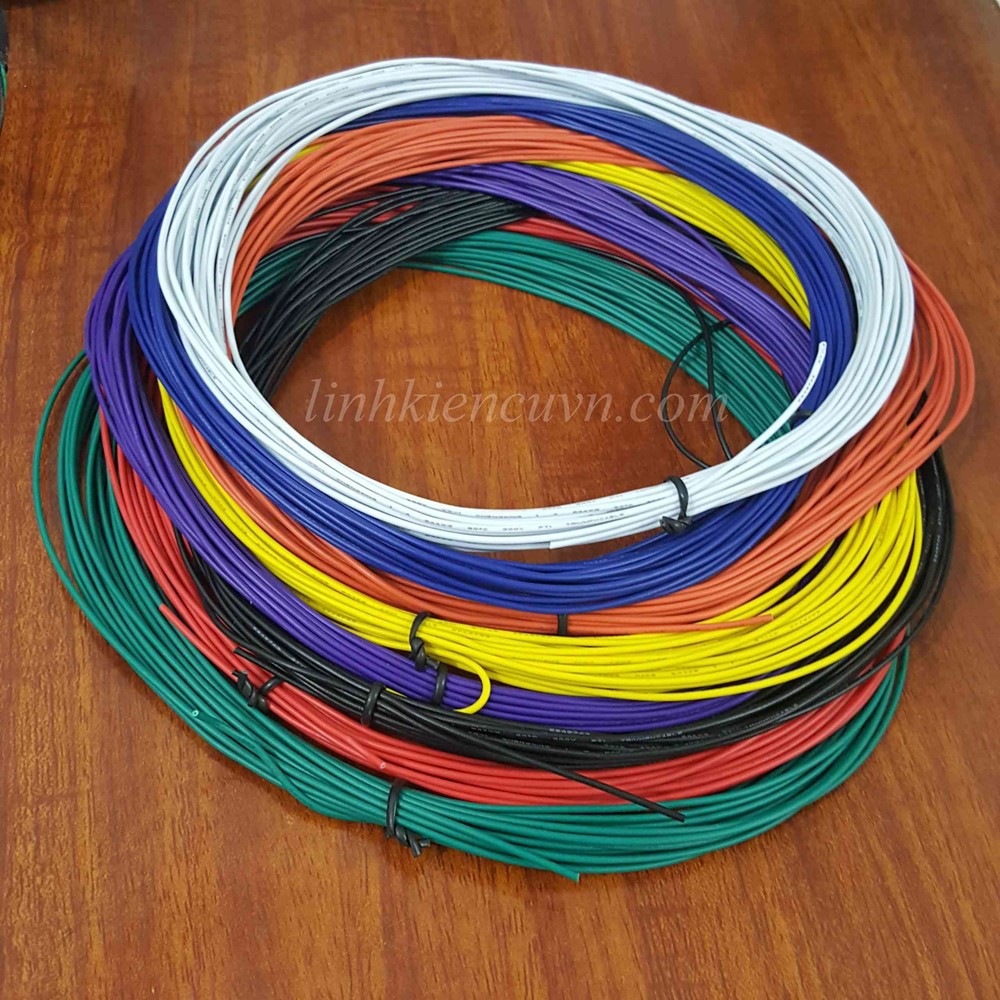 10m Dây điện 0.3mm nhiều màu - 22awg