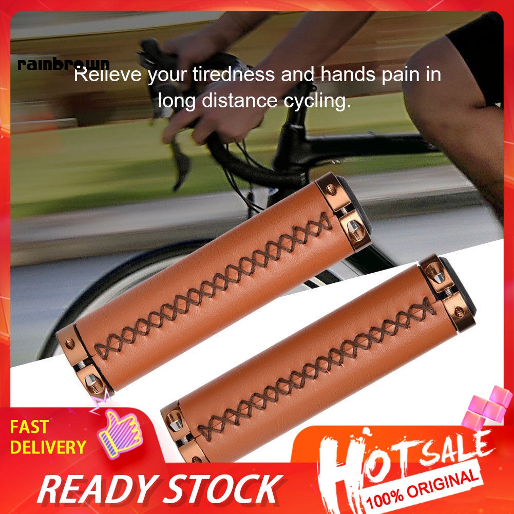 1 Cặp Bọc Tay Lái Xe Đạp Leo Núi Bằng Da Giả Chống Trượt