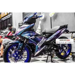 Tem trùm exciter 150 xanh tím, độ team decal xe ex dán đời 2015-2020