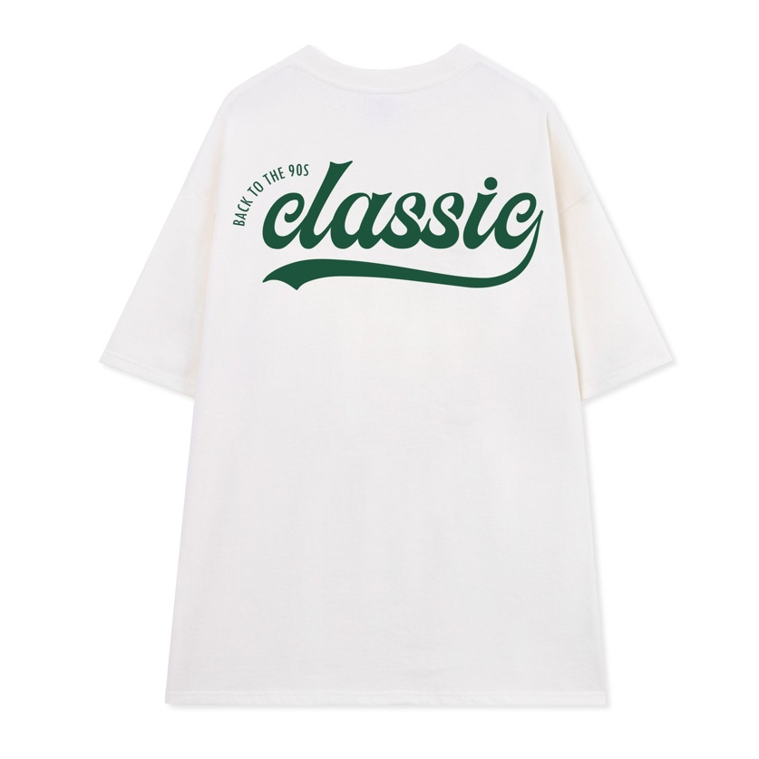 Áo thun unisex form rộng TATO OFFICIAL in BACK TO 90S TEE CLASSIC , chất vải cotton mềm mại