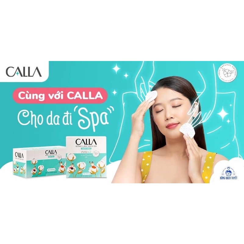 Bông làm sạch chuyên sâu 500g Calla của Bông Bạch Tuyết