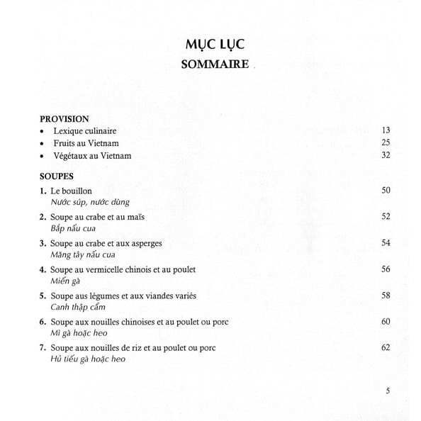 Sách - Những Món Ăn Việt Nam (Song ngữ Pháp - Việt)