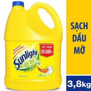 Nước rửa chén Sunlight chanh 3,8kg ( 3,6l)
