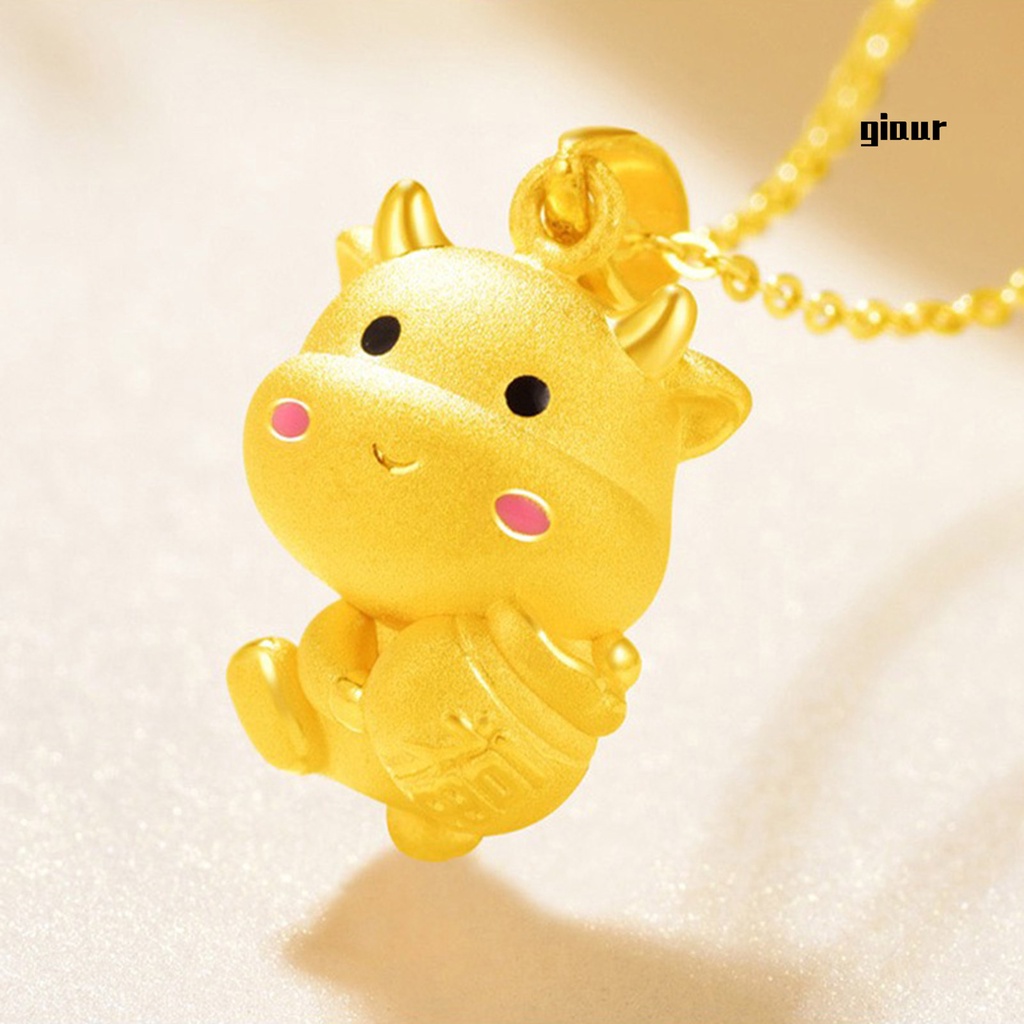 vòng cổ Mặt Hình Con Bò Dễ Thương Bằng Đồng Thau