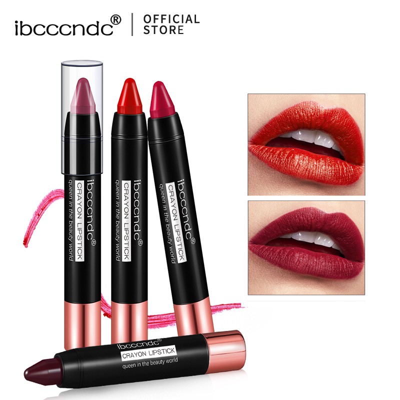 ibcccndc 12 Colors Velvet Matte Lipstick Long Lasting 3.4g