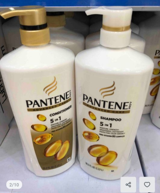 [HÀNG XÁCH TAY] CẶP GỘI+XẢ PANTENE MỸ PRO-V 5IN1 1.13LÍT