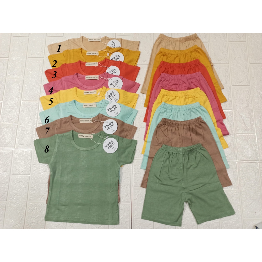 Bộ Cộc Tay Cotton Thun Lạnh Màu Trơn Cực Đẹp Cho Bé (	SP000950) | BigBuy360 - bigbuy360.vn