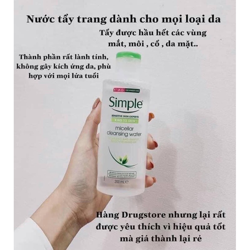 Nước tẩy trang Simple
