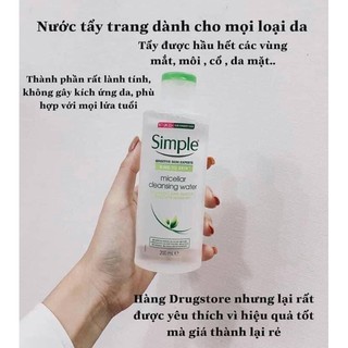 Nước tẩy trang Simple