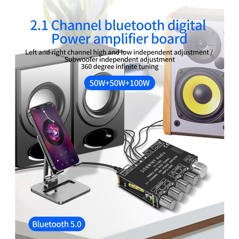 Bảng Mạch Khuếch Đại Âm Thanh Bluetooth 2.1 YS-S100L 50Wx2 + 100W