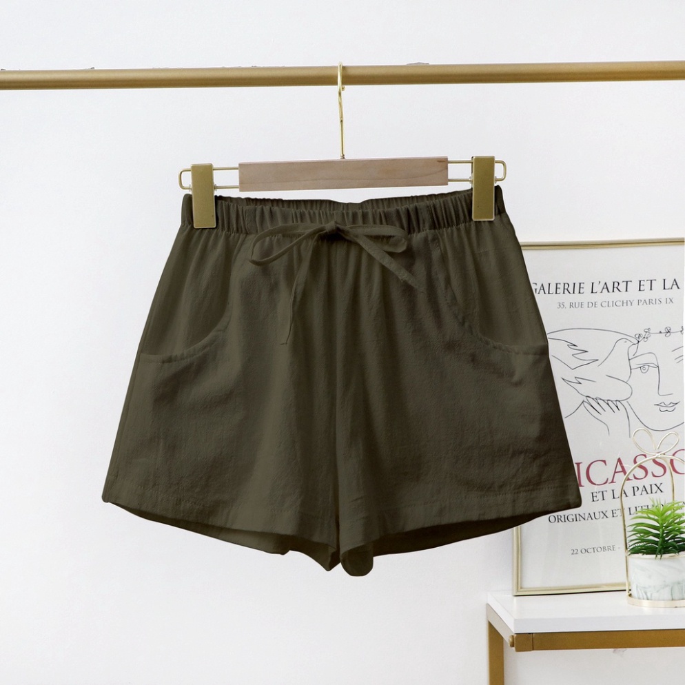 Quần short nữ ulzzang đũi ống rộng cạp cao đẹp lưng cao JANISA QS04 | BigBuy360 - bigbuy360.vn