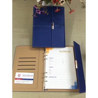 Sổ tay sổ còng bìa da vyuyen