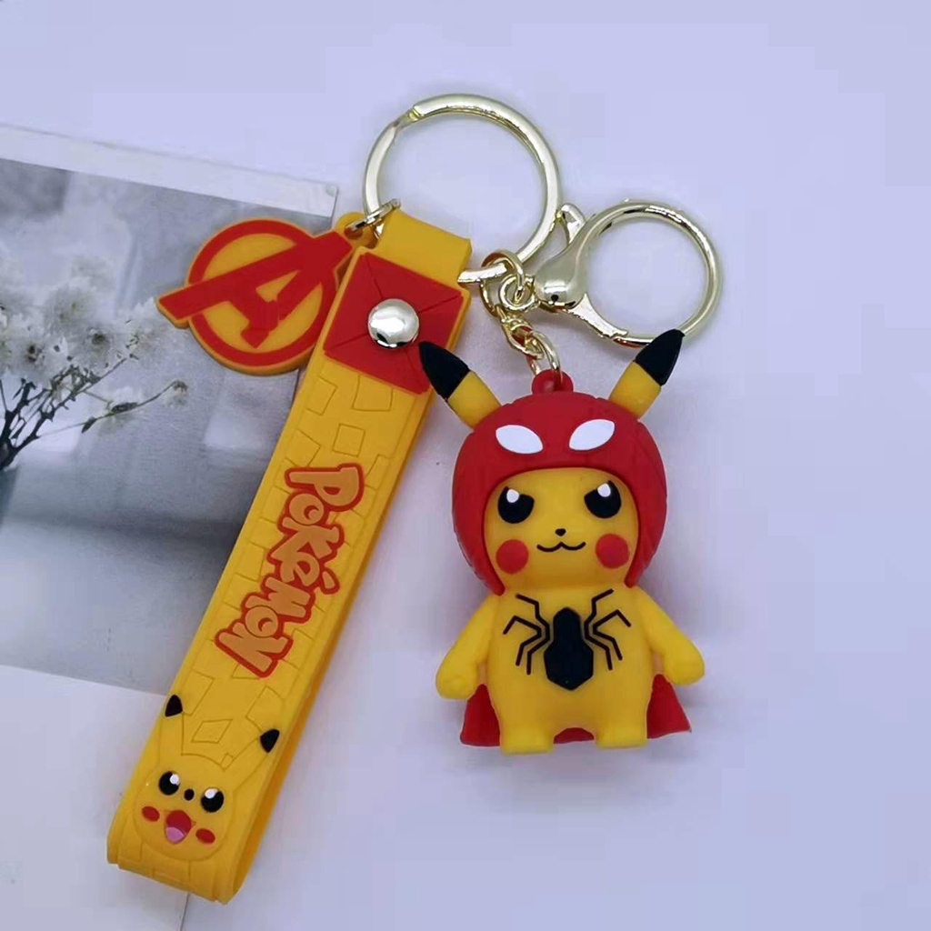 PVN49339 Móc Khóa Mặt Hình Pikachu Hoạt Hình Dễ Thương Giá Rẻ