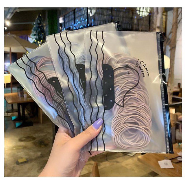 Combo 100 Dây Buộc Tóc Tặng Kèm Túi Zip Angry Bird