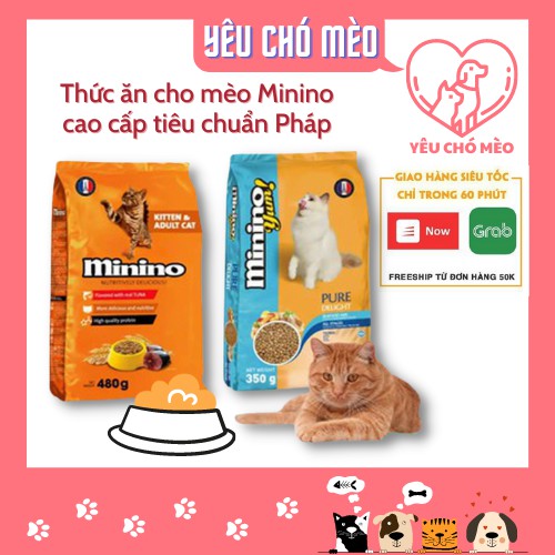 Thức ăn cho mèo MININO Vị hải sản - Thức ăn hạt cao cấp cho mèo, dùng cho mèo mọi lứa tuổi