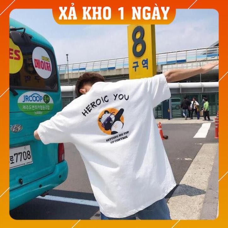 [Mã WARN20 giảm 20k đơn 150k] [HOT TREND] Áo Thun Nam Cổ Tròn, Áo Thun Tay Lỡ Nam, In Hình HEROIC YOU FreeSize | BigBuy360 - bigbuy360.vn