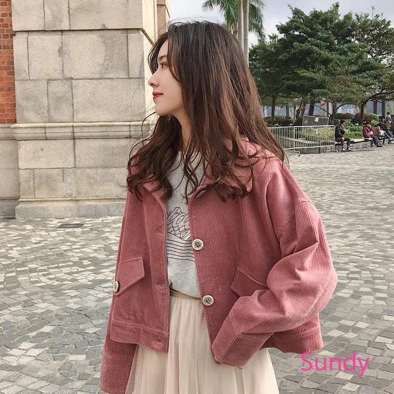 Áo Khoác Dáng Rộng Màu Hồng Dễ Thương Thời Trang Hàn Quốc | BigBuy360 - bigbuy360.vn